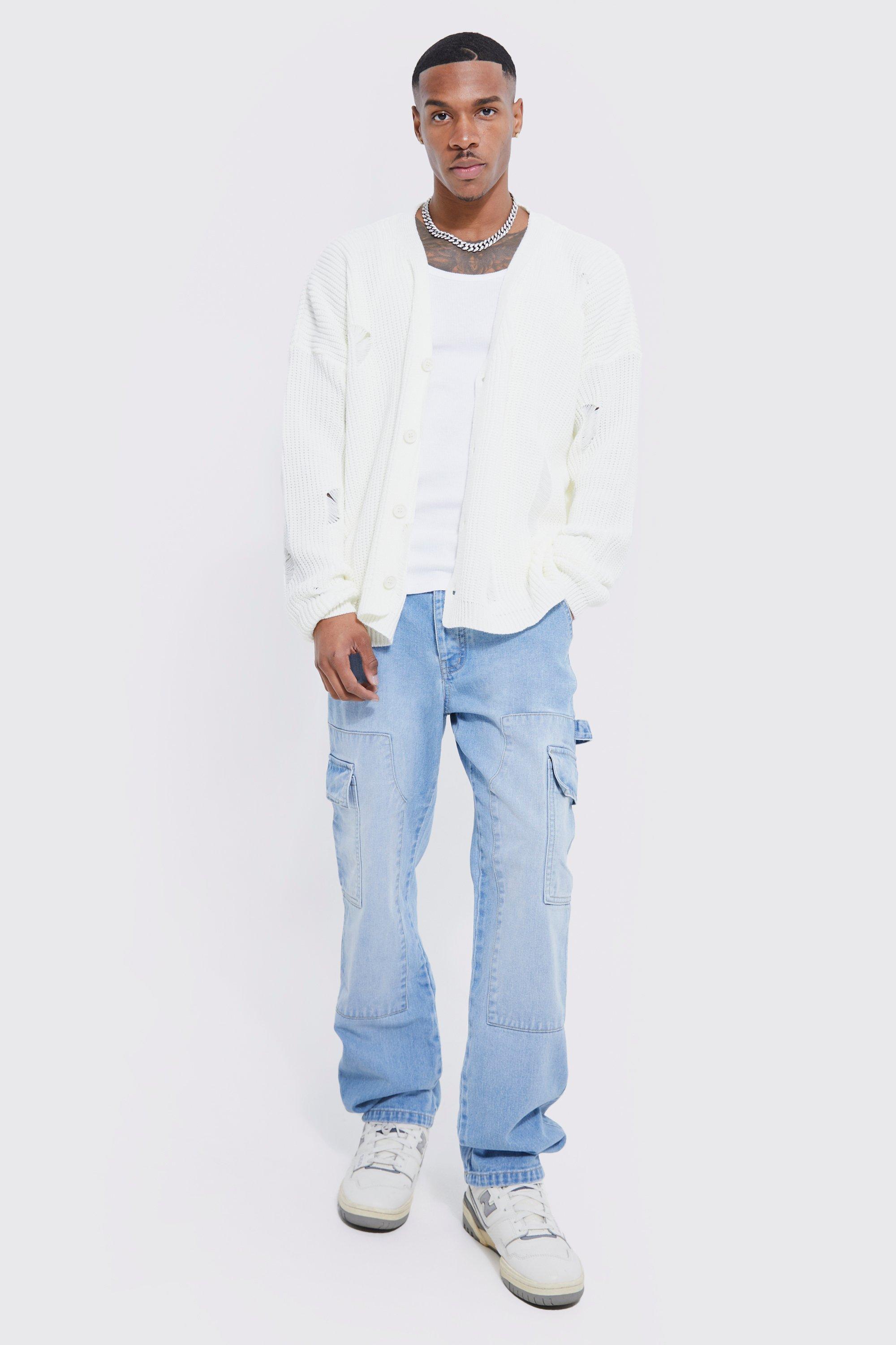 Cargo jeans hot sale mens denim